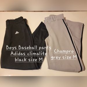 Boys Baseball pants, sz Youth Med, Lot of 2, Adidas & Champro